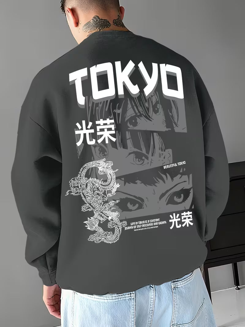 Pull homme imprimé Tokyo Japan