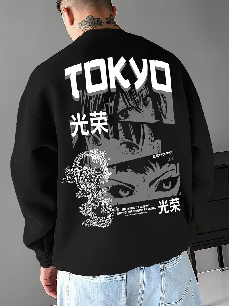 Pull homme imprimé Tokyo Japan